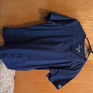 Navy Blue Scrub Top